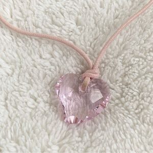 SWAROVSKI Pink Crystal Heart Necklace